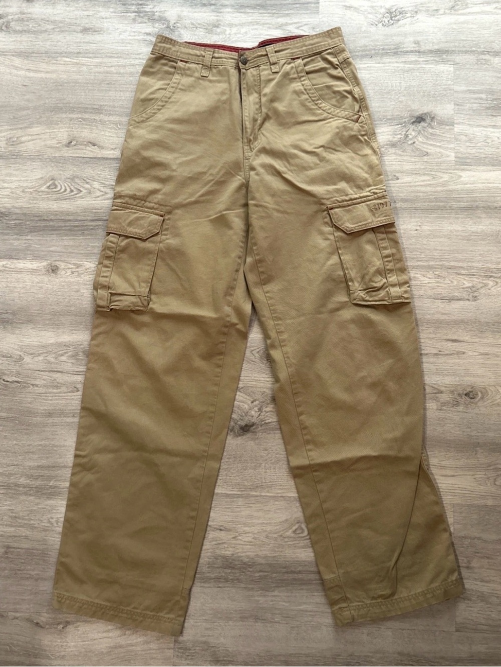 Vintage Bugle Boy 77 Mens Khaki 34x32 Utility Baggy Skater 90s Y2K